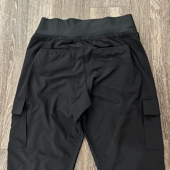 Athleta Sutton Cargo Joggers Black Sz 4 High Rise Athletic Pants EUC Athleisure - Picture 9 of 16